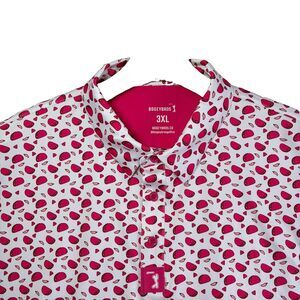 Bogey Bros Polo Shirt Mens 3XL Chili Tacos Golf Preppy Graphic Print Stretch